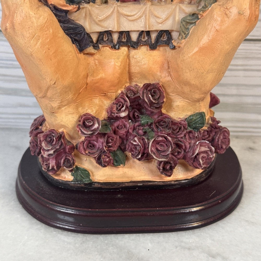 Last Supper In God's Hands 6.5" Resin W/ Wood Base May Rich Company - Vintage - Picture 2 of 8
